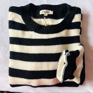 Oversized Chunky Striped Sweater